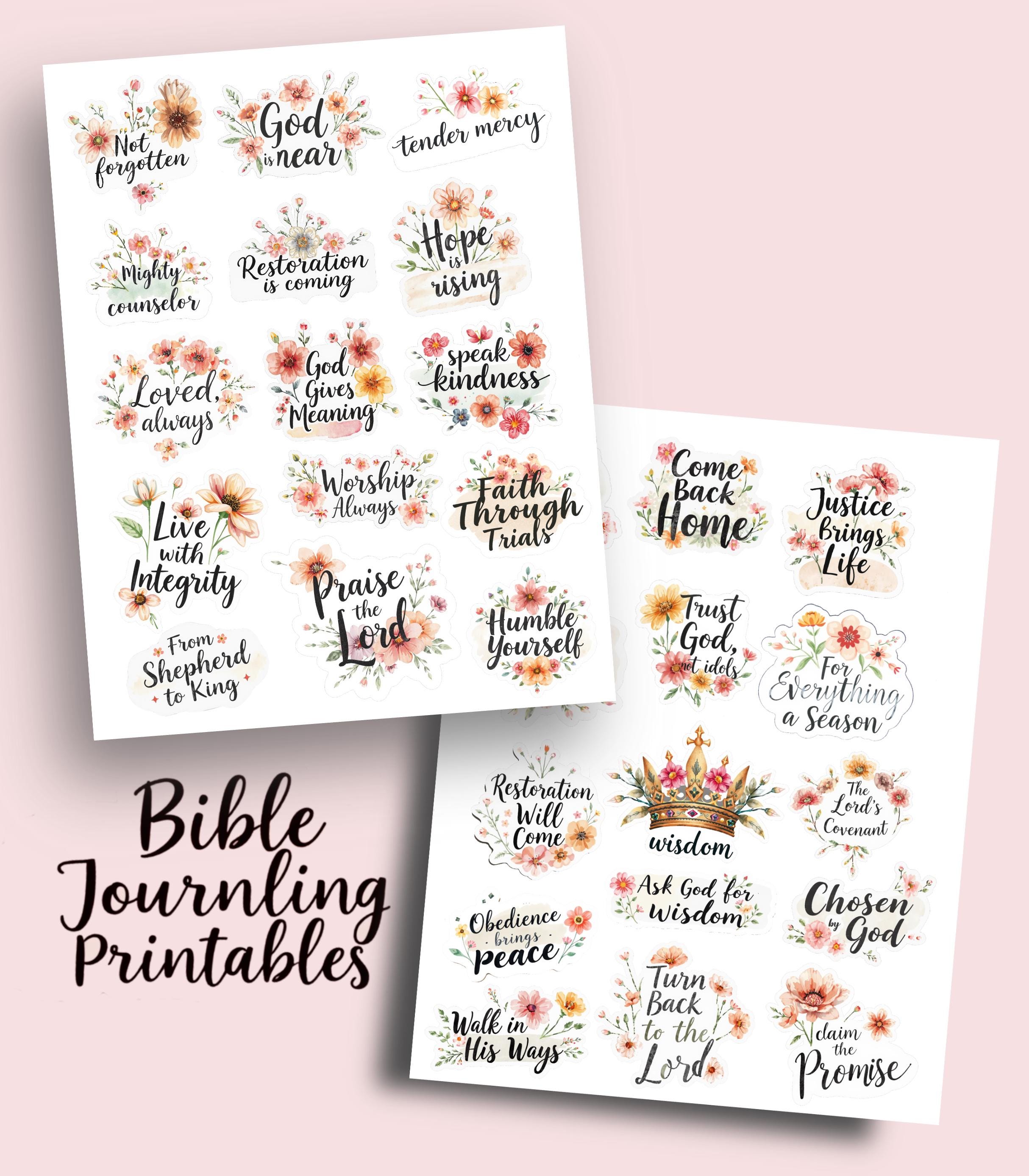 Bible Journaling Stickers Instant Download Printables - Etsy
