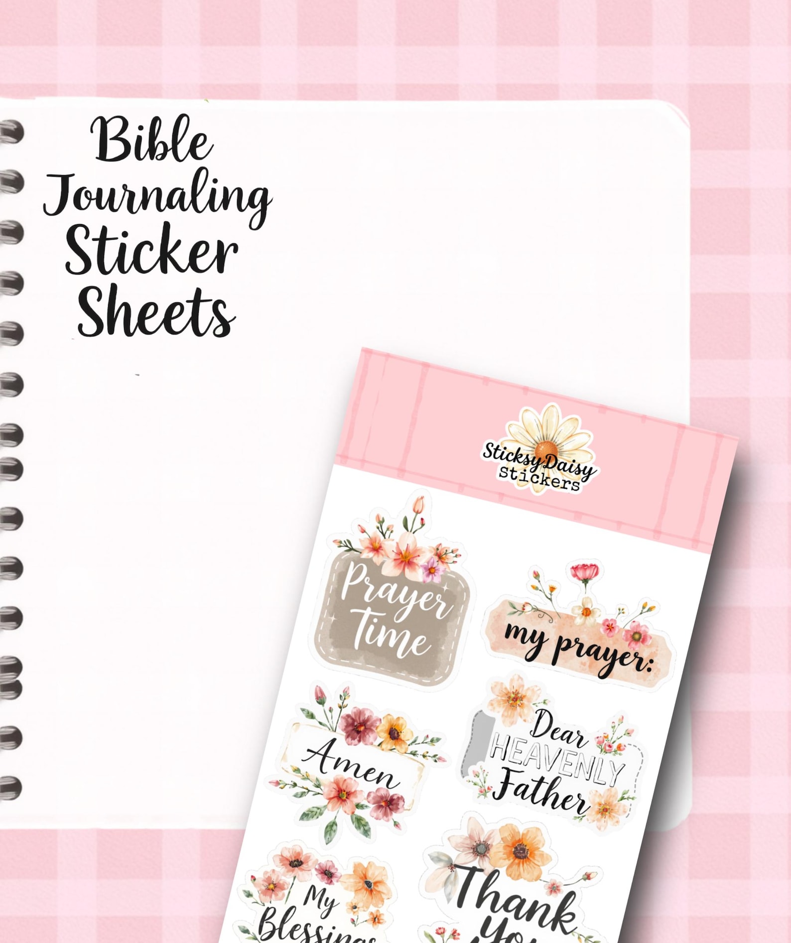 Prayer Bible Journaling Sticker Sheet | Christian Planner Stickers - Etsy