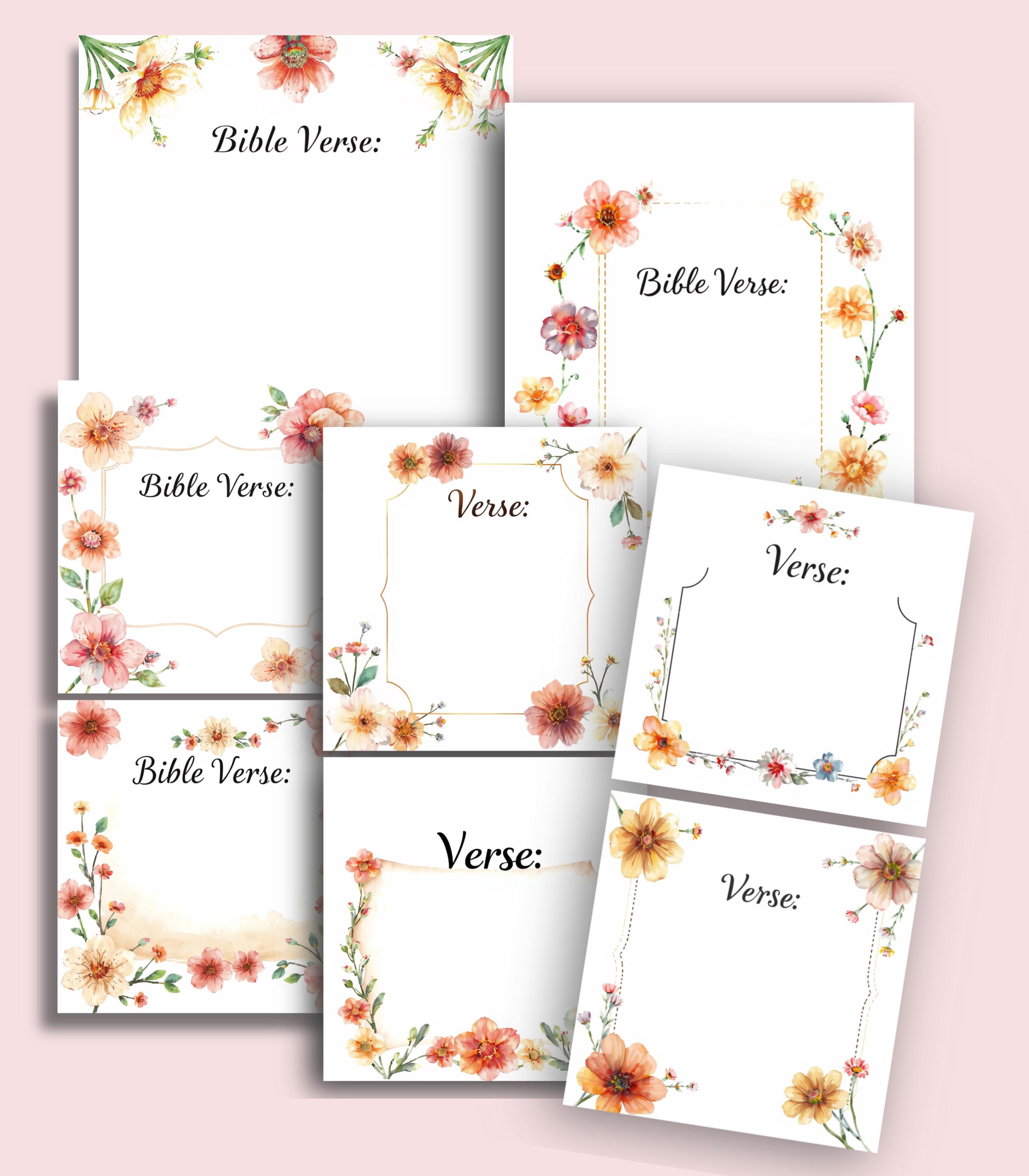 Bible Verse Papers Bible Journaling Instant Download Printables - Etsy