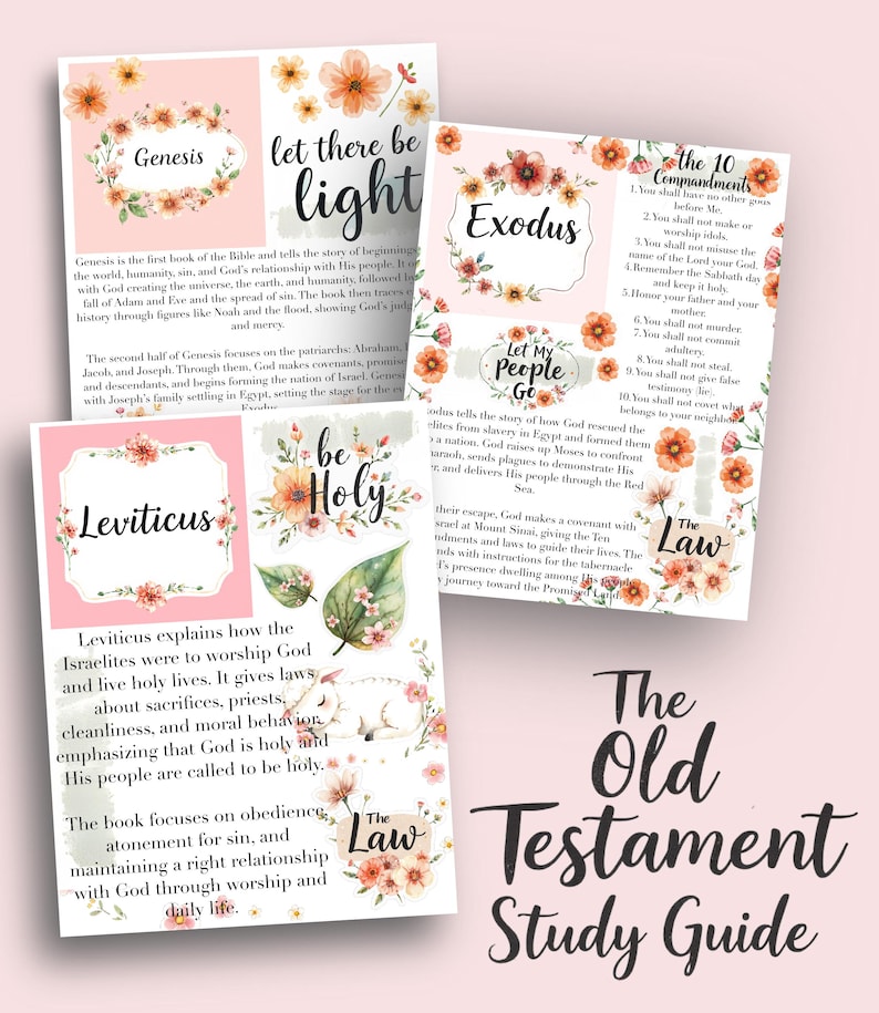The Old Testament Bible Study Guide Printable | 39 PDF Pages - Etsy