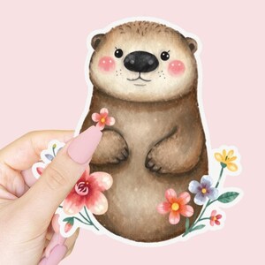 Sea Otter Vinyl Sticker | Waterproof Laptop Decal