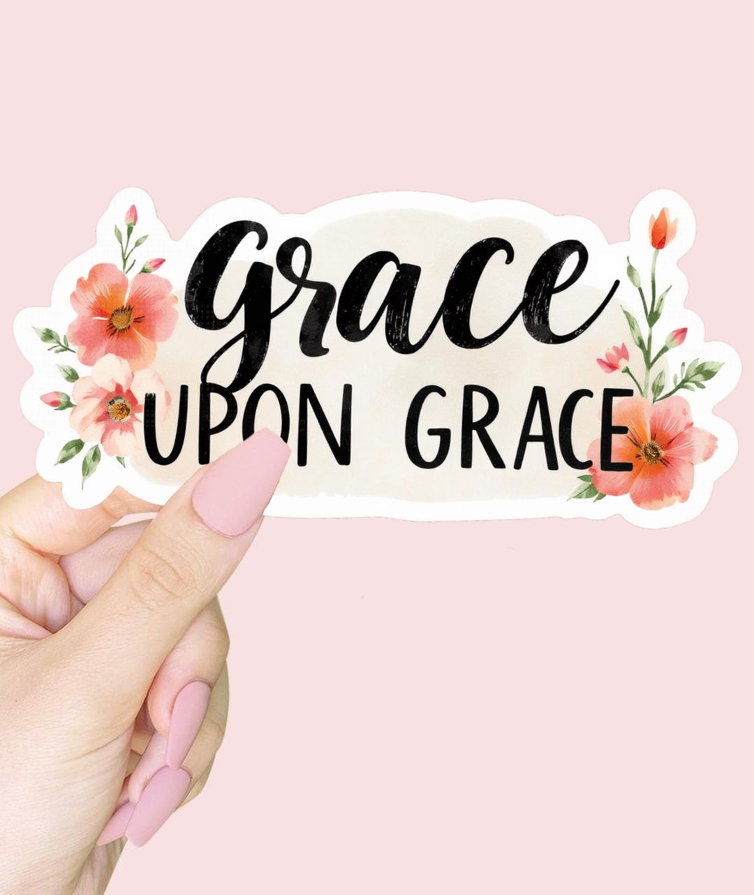 Grace Upon Grace Sticker | Waterproof Christian Vinyl Decal - Etsy
