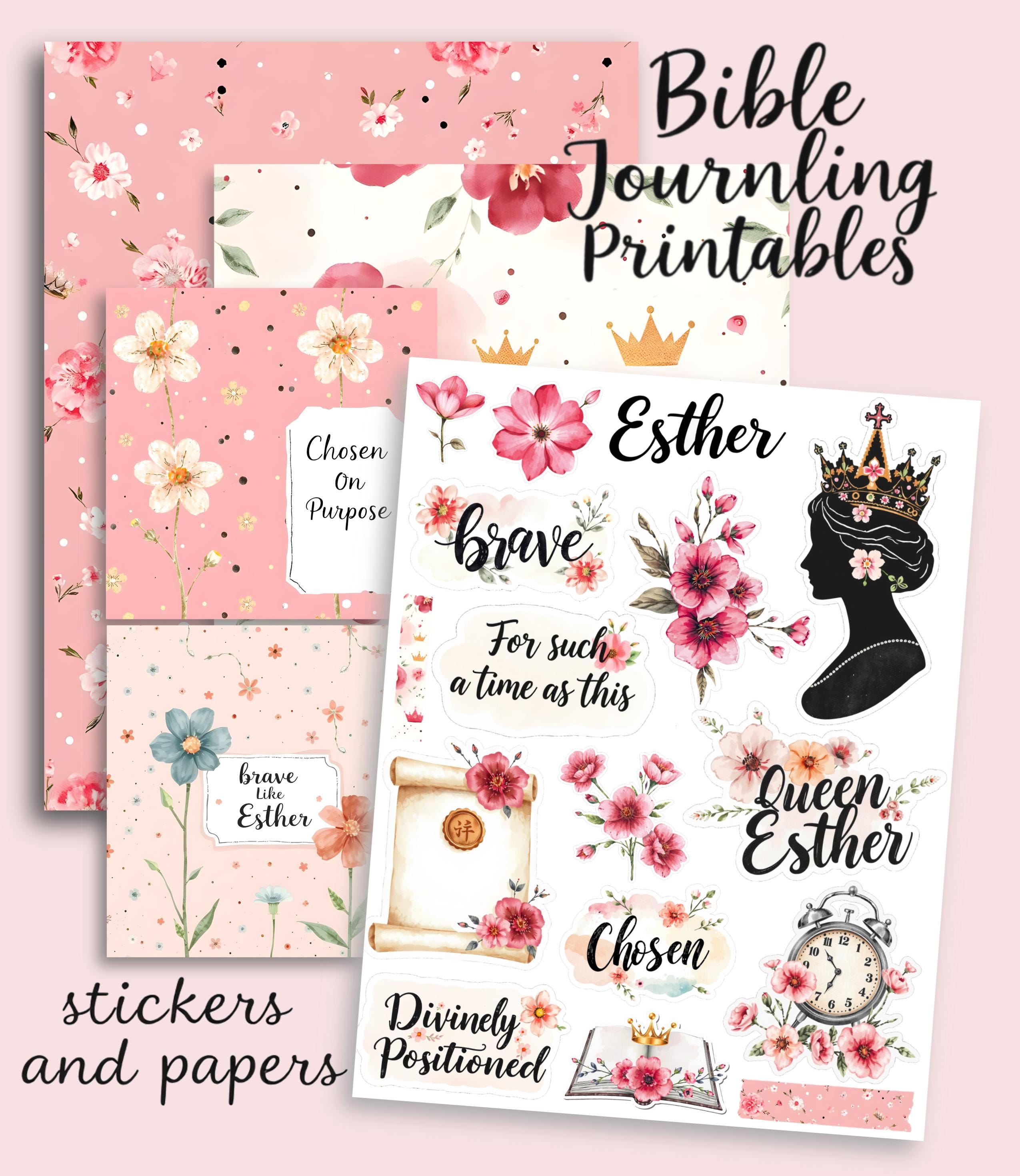 Esther Bible Journaling Printable | Stickers and Papers | Instant ...