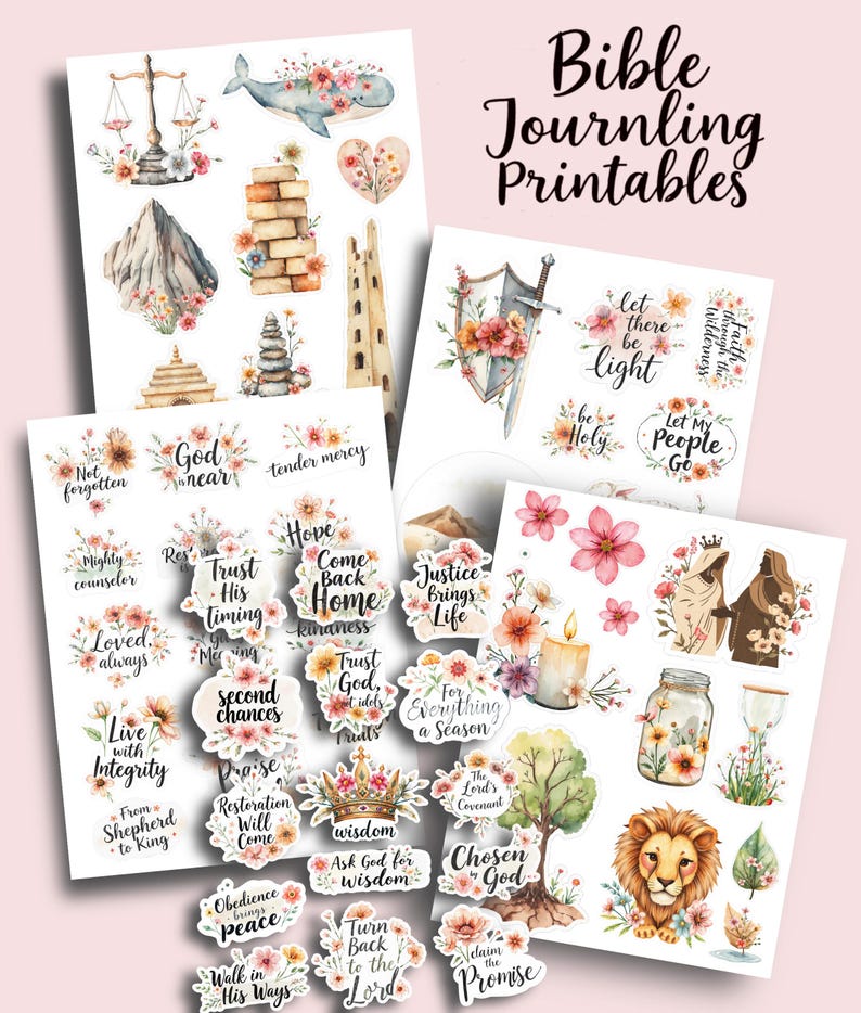 Bible Journaling Stickers Instant Download Printables - Etsy