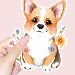 Corgi Dog Sticker | Waterproof Vinyl Sticker | High Quality Stickers | Journal Sticker | Cup Sticker | Laptop Decal | Pet Sticker