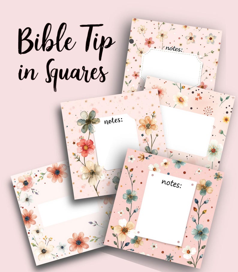 Bible Tip Ins Journaling Squares for Notes | Printable Papers Instant ...