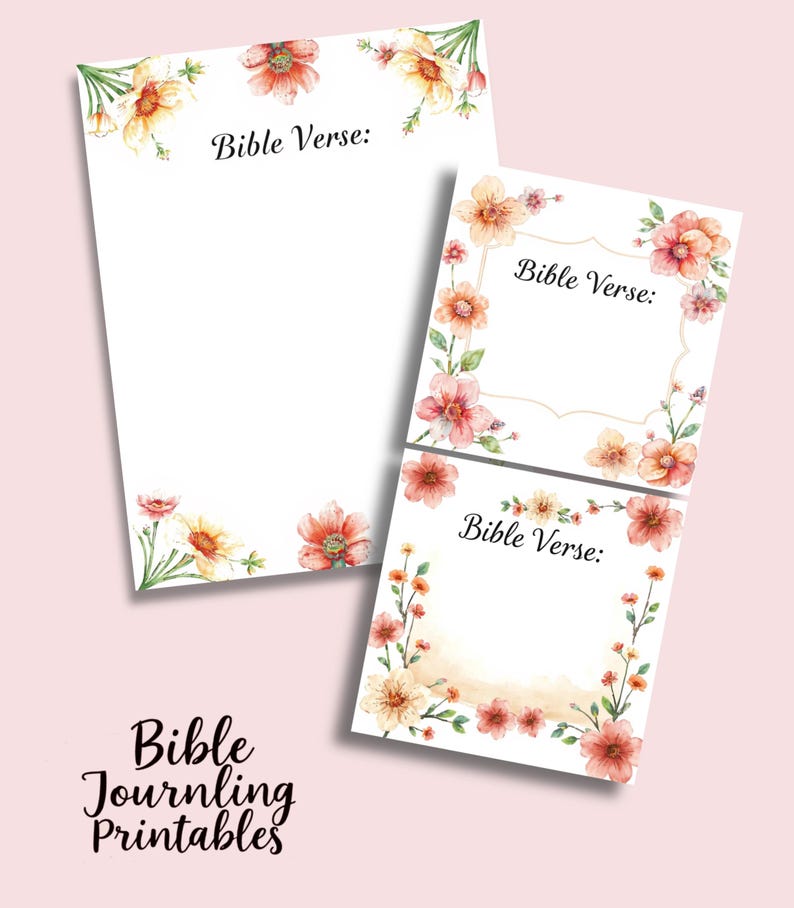 Bible Verse Papers Bible Journaling Instant Download Printables - Etsy