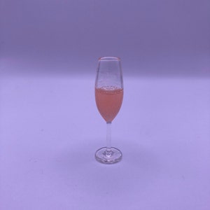 1:6 Rose all day Flute Glass! - Miniature cocktail - Fashion Royalty