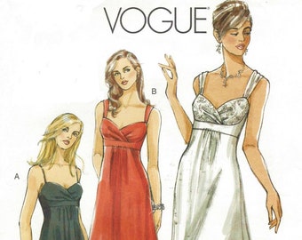 Womens Empire Waist Evening Gown OOP Vogue Sewing Pattern V8360 Size 18 20 22 Bust 40 42 44 FF