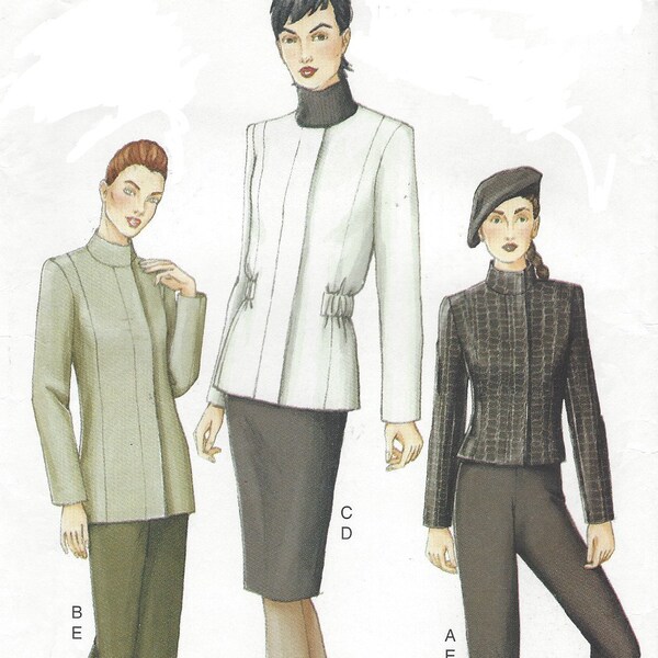 OOP Vogue Sewing Pattern 7390 donna alta colletto della giacca, gonna a tubino & conici pantaloni principessa cuciture dimensioni 14 16 18 Busto 36 38 40 FF