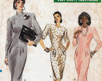 洋書 Women's Dress Patterns 1 80s Womens Dropped Waist Dress With Variations Vogue Sewing