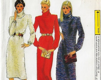 80s Womens Pullover Dress with Length Variations Vogue Sewing Pattern 7776 Size 14 Bust 36 FF