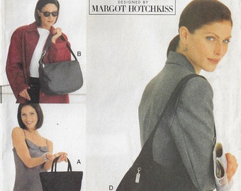 90s Margot Hotchkiss Womens Handbags 4 Styles of Lined Purses Vogue Sewing Pattern 7036 FF