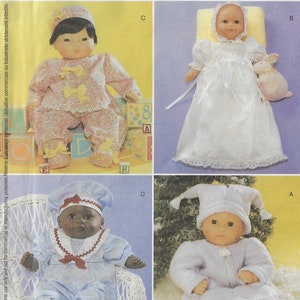 OOP McCalls Sewing Pattern 3899 Doll Clothes for Baby Dolls in Three Sizes 8&quot; to 10&quot;, 11&quot; to 13&quot; and 14&quot; to 16&quot; FF