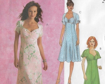 Womens Summer Dress with Length Variations OOP McCalls Sewing Pattern M4370 Size 8 10 12 14 Bust 31 1/2 to 36 FF