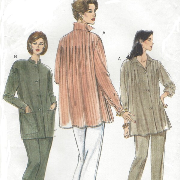 1990er Jahre Damen Tunikas in 2 Styles und Spitzhosen Kragen & Ärmel Variationen Vogue Schnittmuster 9460 Größe 16 Büste 38 FF