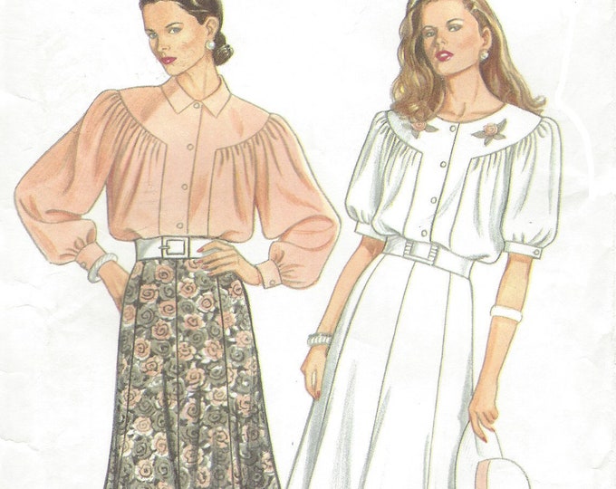 90s New Look Sewing Pattern 6237 Womens Yoked Blouse With Variations ...