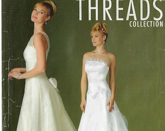 Womens Bridal Gown Strapless or Illusion Neckline with Train Simplicity Sewing Pattern 4652 Size 14 16 18 20 Bust 36 38 40 42 FF