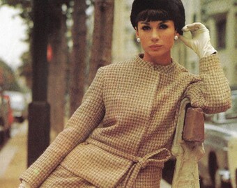 1960s Laroche Kleid und Jacke Vogue Schnittmuster 1431 Büste 36 FF
