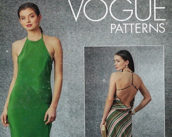 Sukienka na specjalne okazje z cięciem ukośnym, wykrój krawiecki Vogue V1697, rozmiar 8 10 12 14 16 FF
