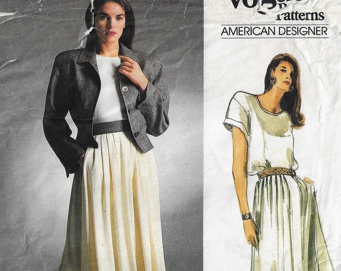 80s Perry Ellis Womens Above Hip Jacket Skirt & Top Vogue - Etsy