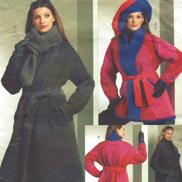 Koos Van Den Akker Wendemantel Vogue Schnittmuster V1070 Größe 4 6 8 10 12 14 FF
