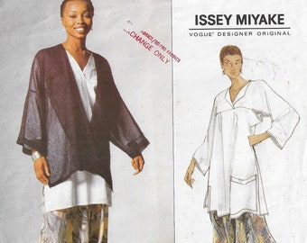 90s Issey Miyake Womens Jacket, Top & Pants Vogue Sewing Pattern 1328 Size 8 10 Bust 31 1/2 to 32 1/2 FF Original Pattern