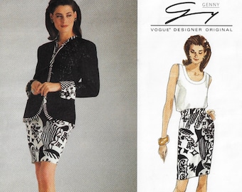 90s Genny Womens Jacket, Skirt & Top Vogue Sewing Pattern 1109 Size 14 16 18 Bust 36 38 40 FF