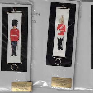 Piper, Grenadier Guard, Life Guard 3 Counted Cross Stitch Kits Elizabeth Stuart Designs Mini Bell Pulls