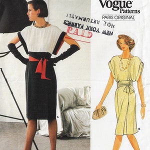 Anni '80 Chloe Abito da donna di alta moda Vogue Sewing Pattern 1380 Taglia 10 Busto 32 1/2 FF