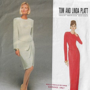 Tom & Linda Platt Womens Cocktail or Evening Dress Vogue Sewing Pattern 1708 Size 6 8 10  Bust 30 1/2 to 32 1/2 FF