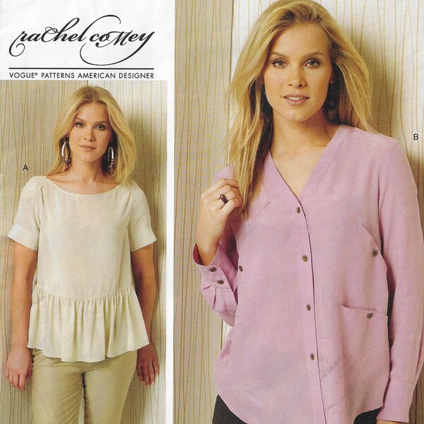 Blusas con volantes o bolsillos delanteros para mujer de Rachel Comey Patrón de costura Vogue V1503 Talla 16 18 20 22 24 Busto 38 a 46 FF