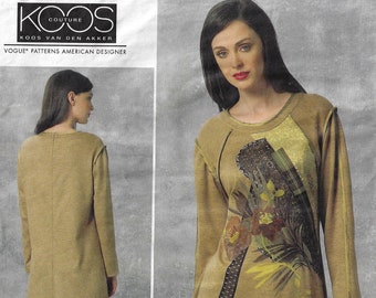 Koos Van Den Akker Womens Raglan Sleeve Dress with Applique OOP Vogue Sewing Pattern V1459 Size 16 18 20 22 24 Bust 38 to 46 FF