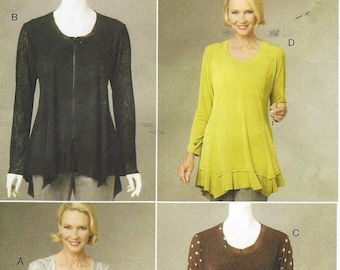 Katherine Tilton Womens Lagenlook Top or Tunic Vogue Sewing Pattern V8691 Size 16 18 20 22 Bust 38 40 42 44 FF