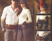 Steampunk & Cosplay Accessories Unisex Spats, Fingerless Gloves, Hats and Belts McCalls Sewing Pattern M6975 FF All Sizes Included