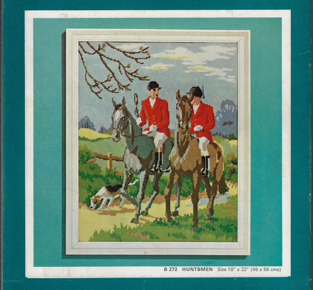 Huntsmen Penelope Needlework Tapestry Needlepoint Fire Screen Kit 18 X