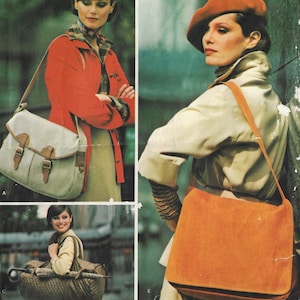 Patrón de costura Vogue 1374 FF para bolsos y carteras de mujer de los años 70