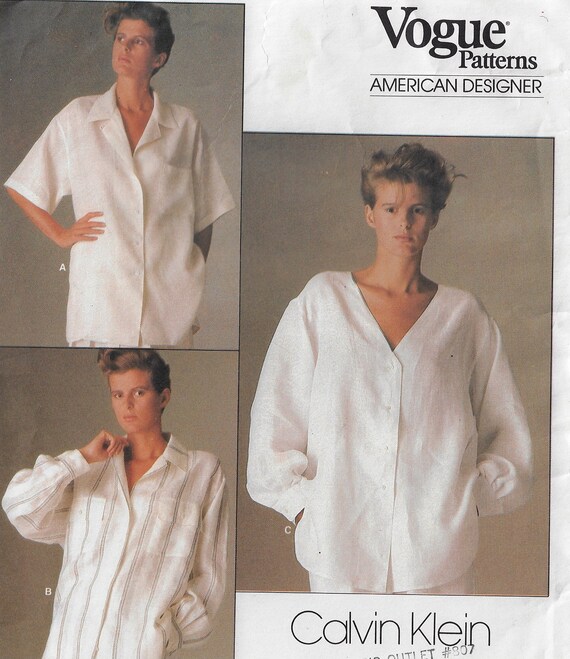 80s Calvin Klein Womens Classic Linen 