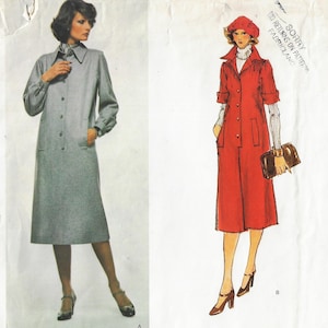 70s Emanuel Ungaro Loose Fitting Dress Vogue Sewing Pattern 1496 Size 18 FF