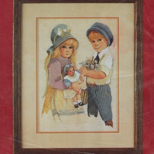 1970s Spring and Lance Jan Hagara Needle Treasures Stitchery Kit 00543 Crewel Embroidery Picture New in Package