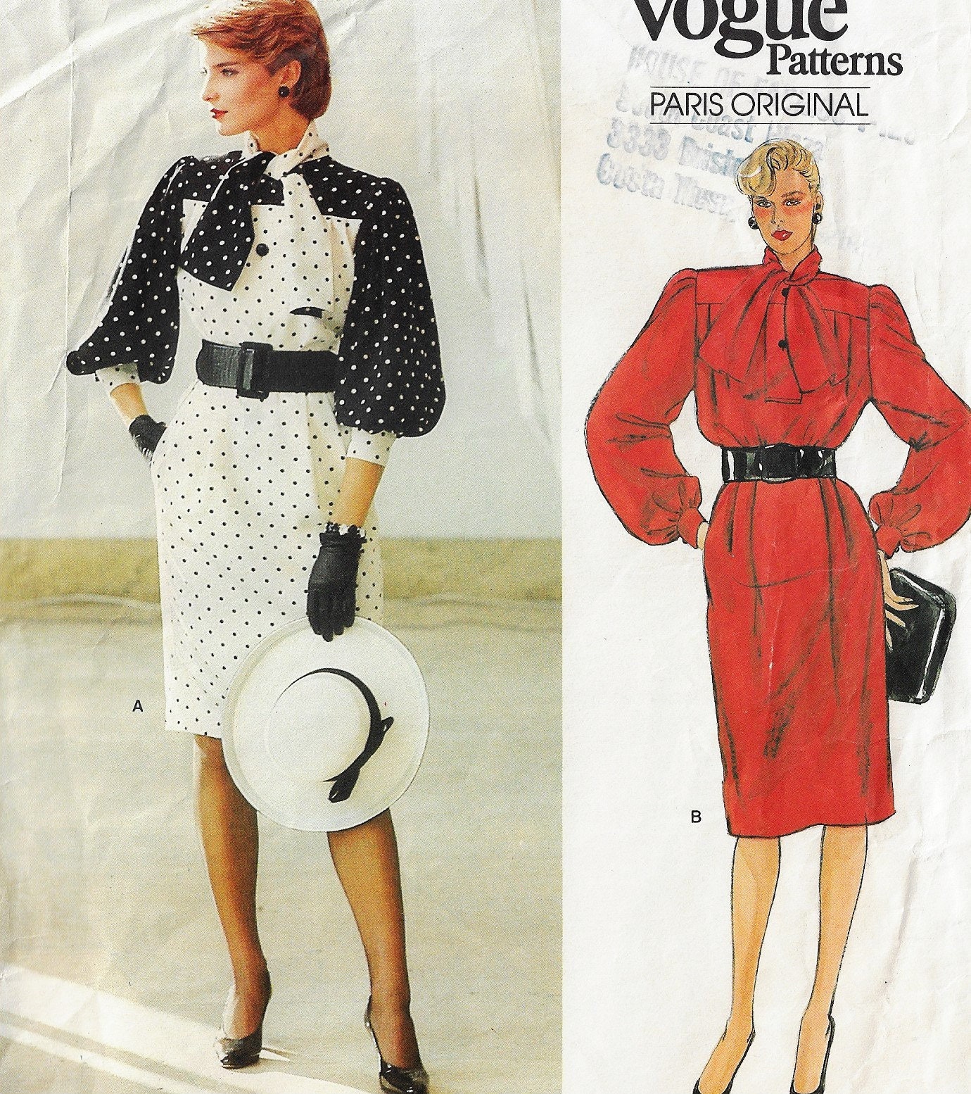 1980s Givenchy Womens Iconic 80s Dress Tie Collar & Sleeve 1980s Givenchy Womens Iconic 80s Dress Tie Collar & Sleeve