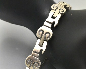 アクセサリー Mexico Taxco Vintage Buckle Bracelet 925 Vintage Mexico Taxco Sterling Silver 925 Brass Buckle Bracelet 7.5
