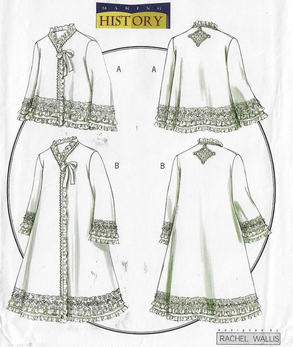 Rachel Wallis Victorian Coat Butterick Sewing Pattern B4762 Size 14 16 18 20 FF