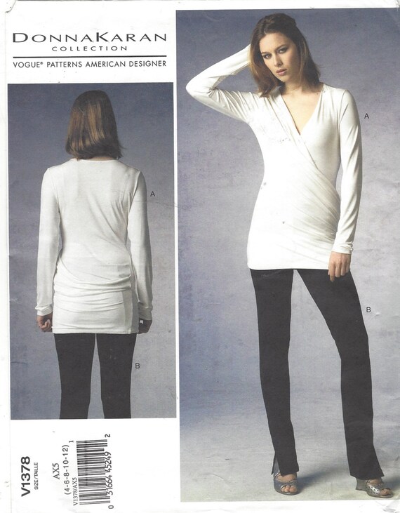 donna karan wrap top