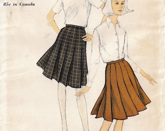 1950s Release Pleated Skirt Vogue Sewing Pattern 6603 Waist 28 Hip 38 FF