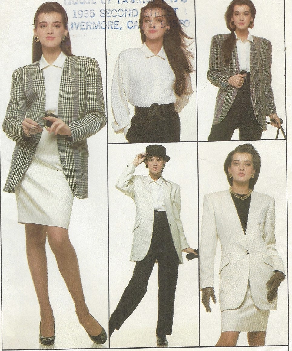 1980s Jones New York Womens Below Hip Jacket, Blouse, Pants 1980s Jones New York Womens Below Hip Jacket, Blouse, Pants