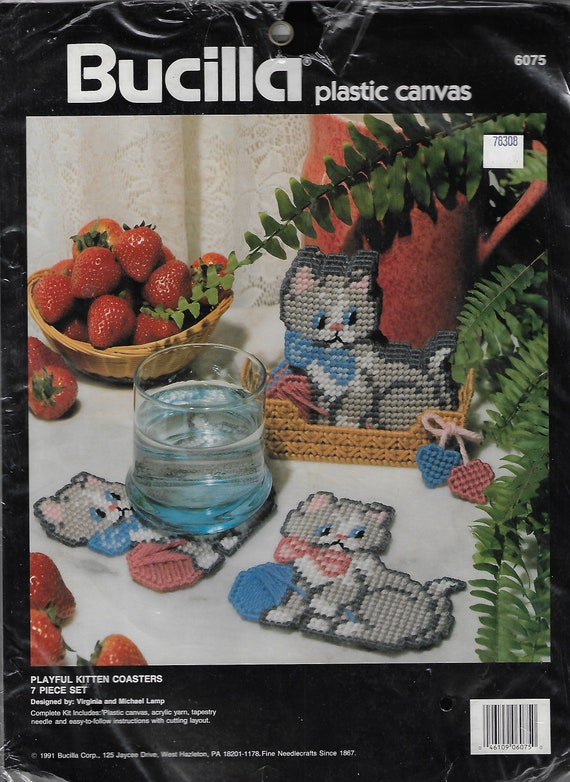 Kitty Cat Bulb Christmas Ornament- Plastic Canvas Pattern or Kit