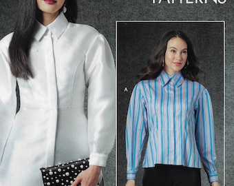 Tuxedo Style Shirt with Variations Vogue Sewing Pattern V1770 Size 8 10 12 14 16 FF