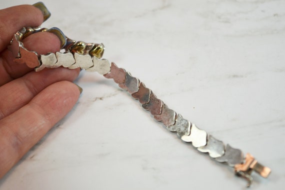 Vintage 925 Heart Bracelet Made in Italy Sterling… - image 3