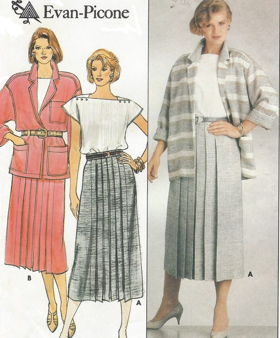 80s Butterick Sewing Pattern 3176 Evan Picone Womens Oversized | Etsy